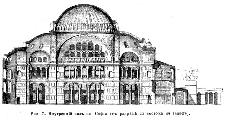 858 Внутренний вид св. Софии в разрезе